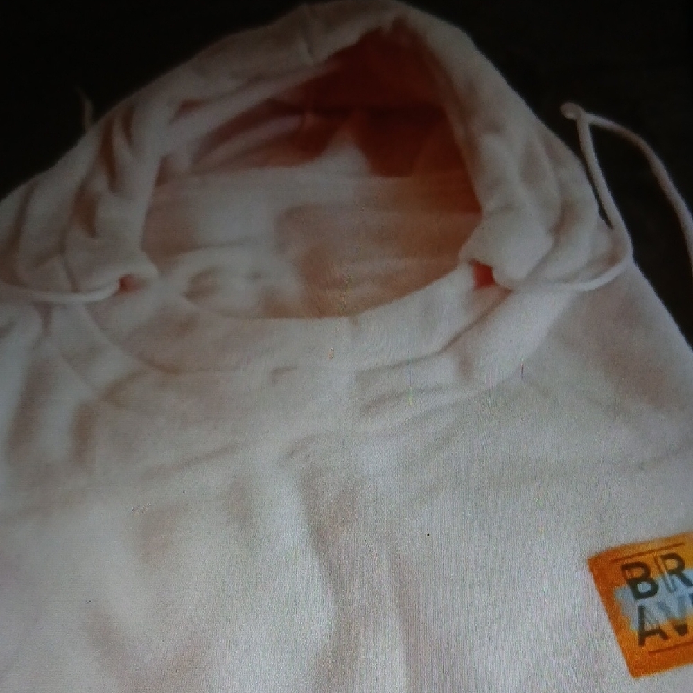 Rave Cream Hoodie with Bold Logo